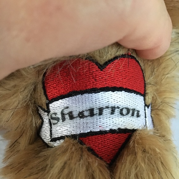 “Heart Sharron" Arm Tattoo Teddy Bear Plush 16” - Picture 3 of 11